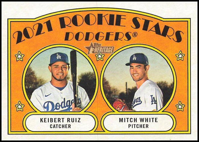 357 Dodgers 2021 Rookie Stars (Keibert Ruiz Mitch White) RS, RC